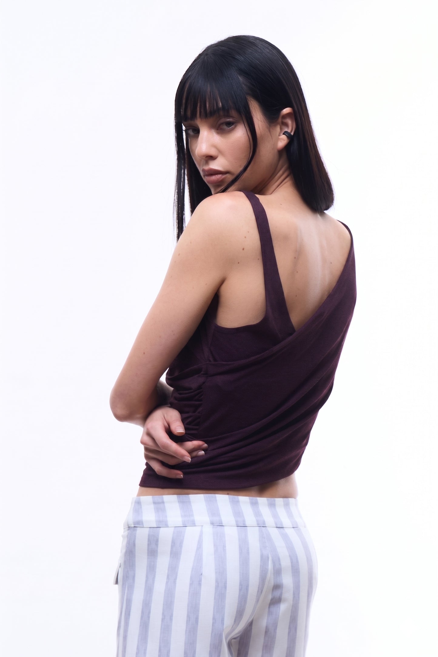SWAY TOP PLUM