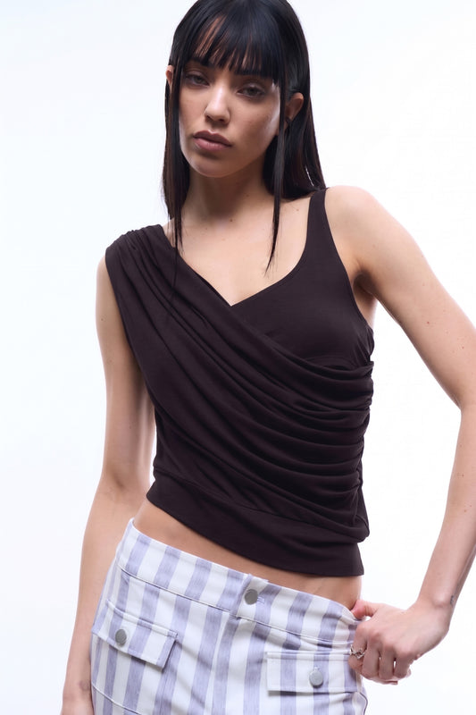 SWAY TOP PLUM
