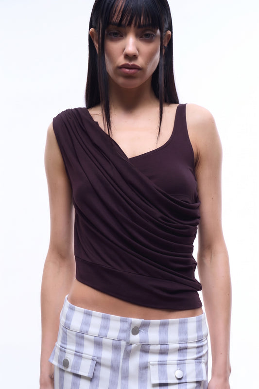SWAY TOP PLUM
