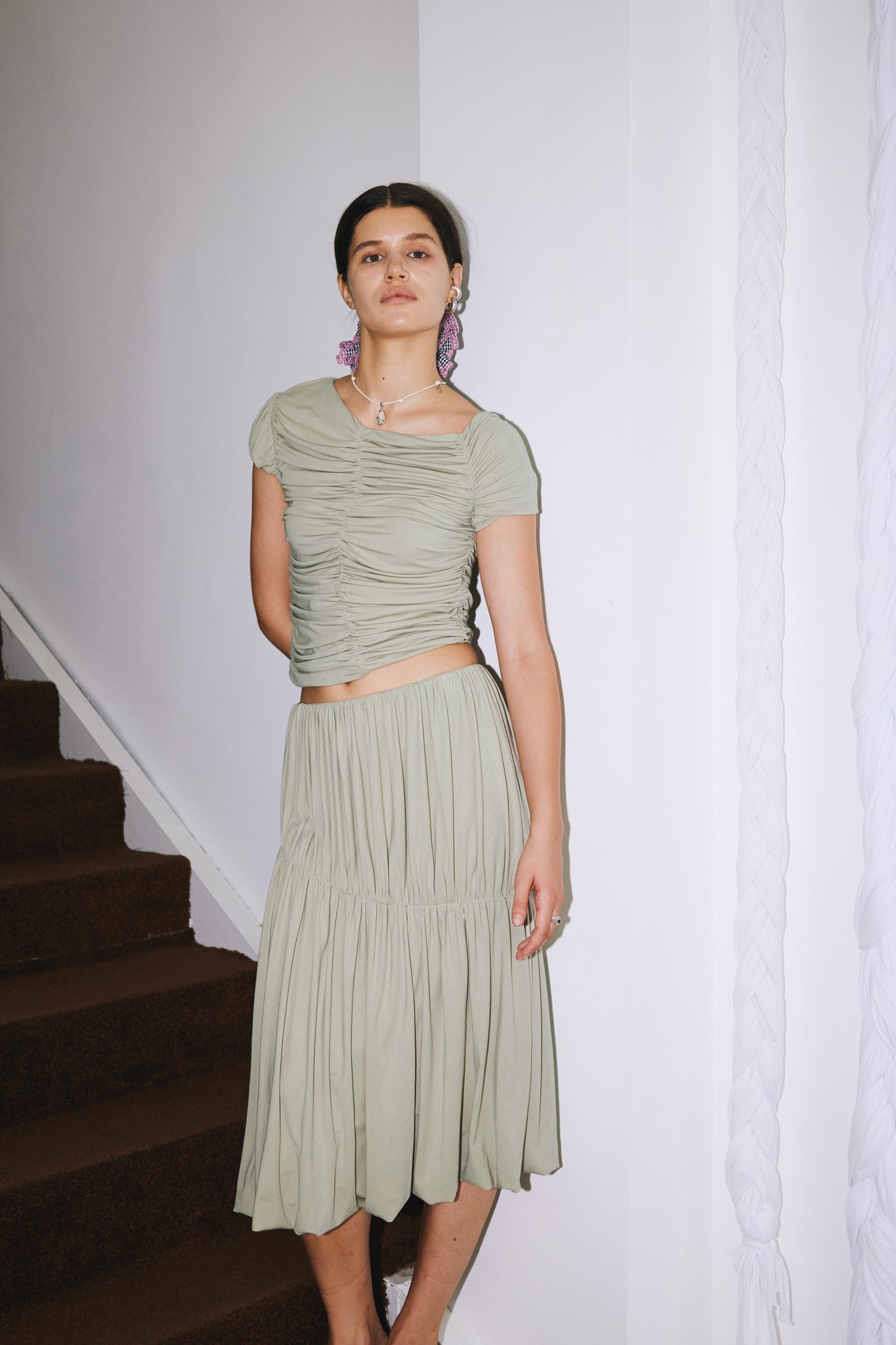 FLOWY RUCHED TOP