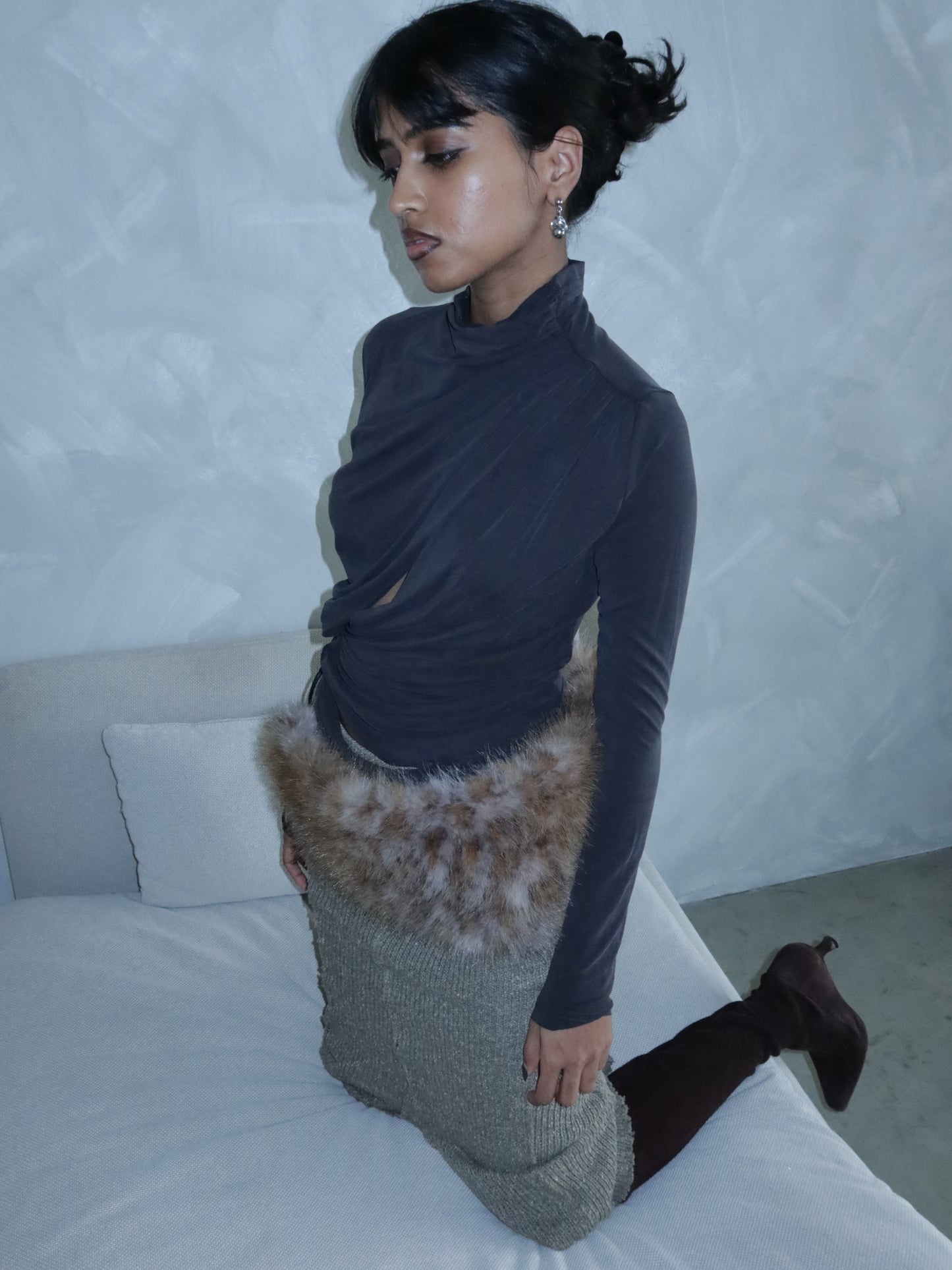 MOONLIGHT TOP IN WASHED BLACK