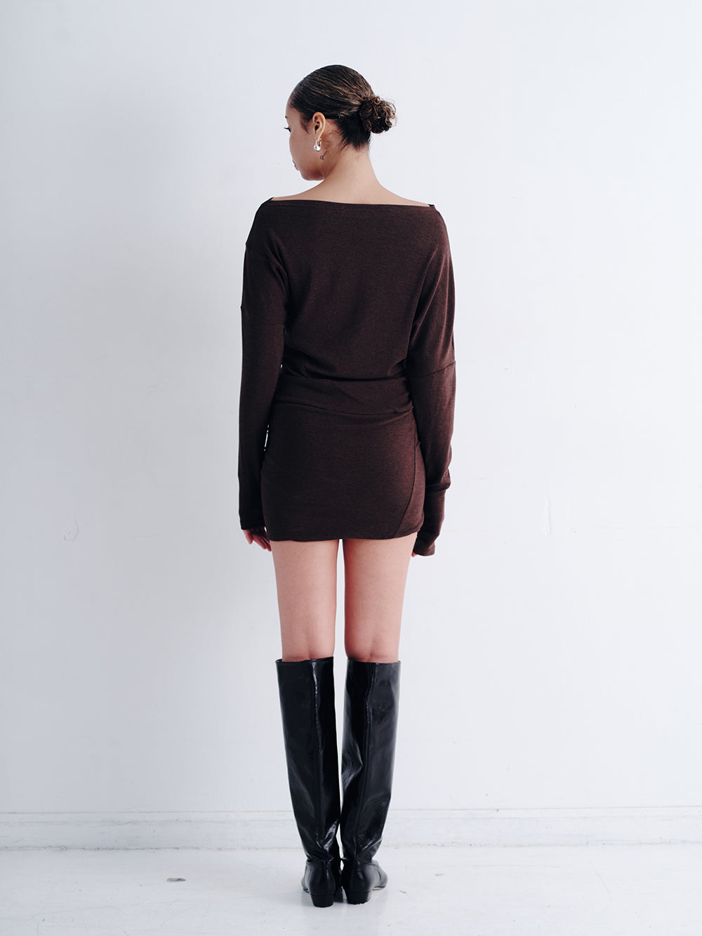 LESLIE DRESS IN BURGUNDY