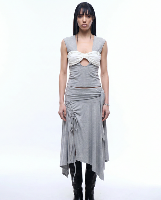 MIRAGE SKIRT IN GREY