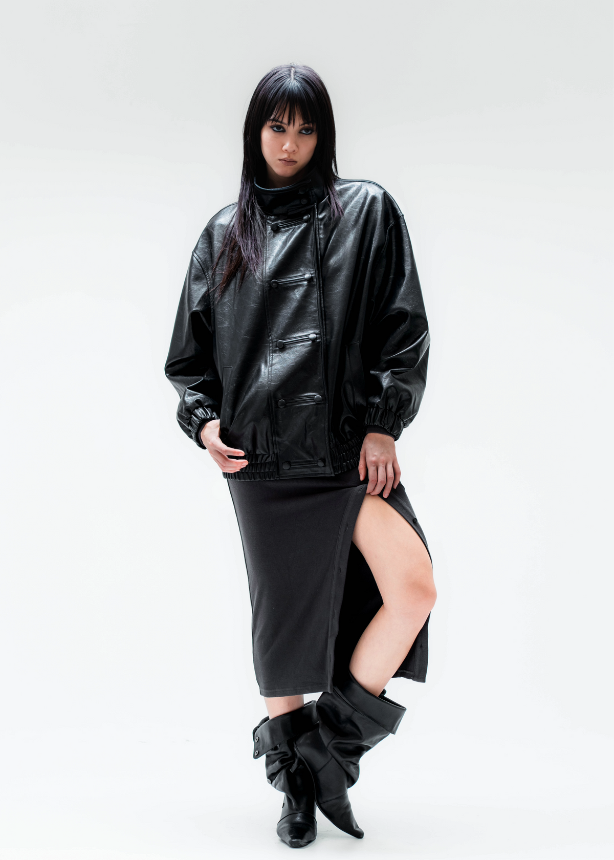 THE SPEED JACKET IN PATENT BLACK