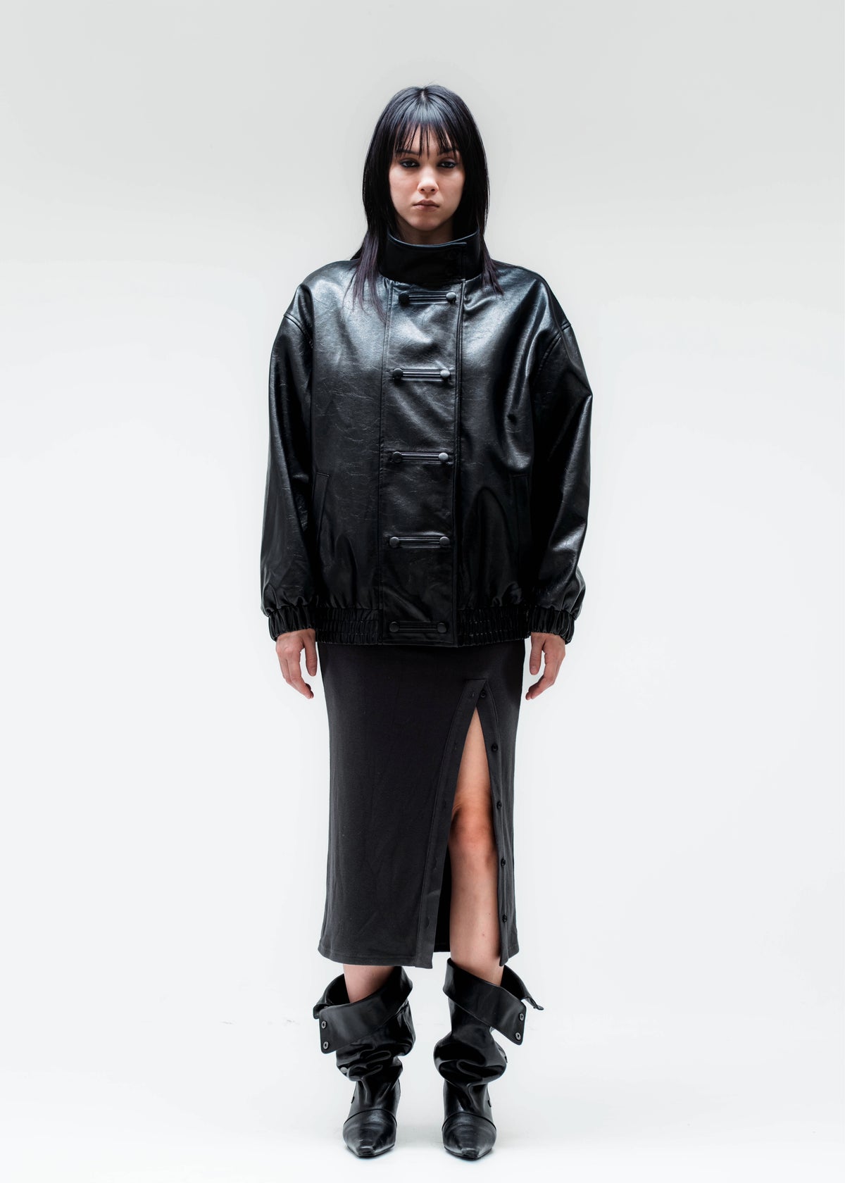 THE SPEED JACKET IN PATENT BLACK