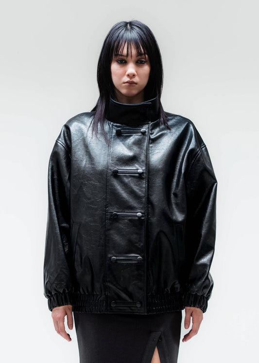 THE SPEED JACKET IN PATENT BLACK