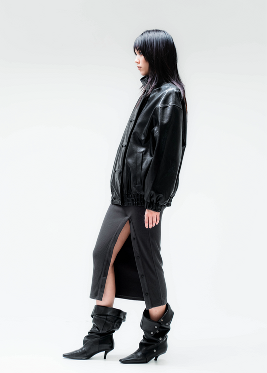 THE SPEED JACKET IN PATENT BLACK