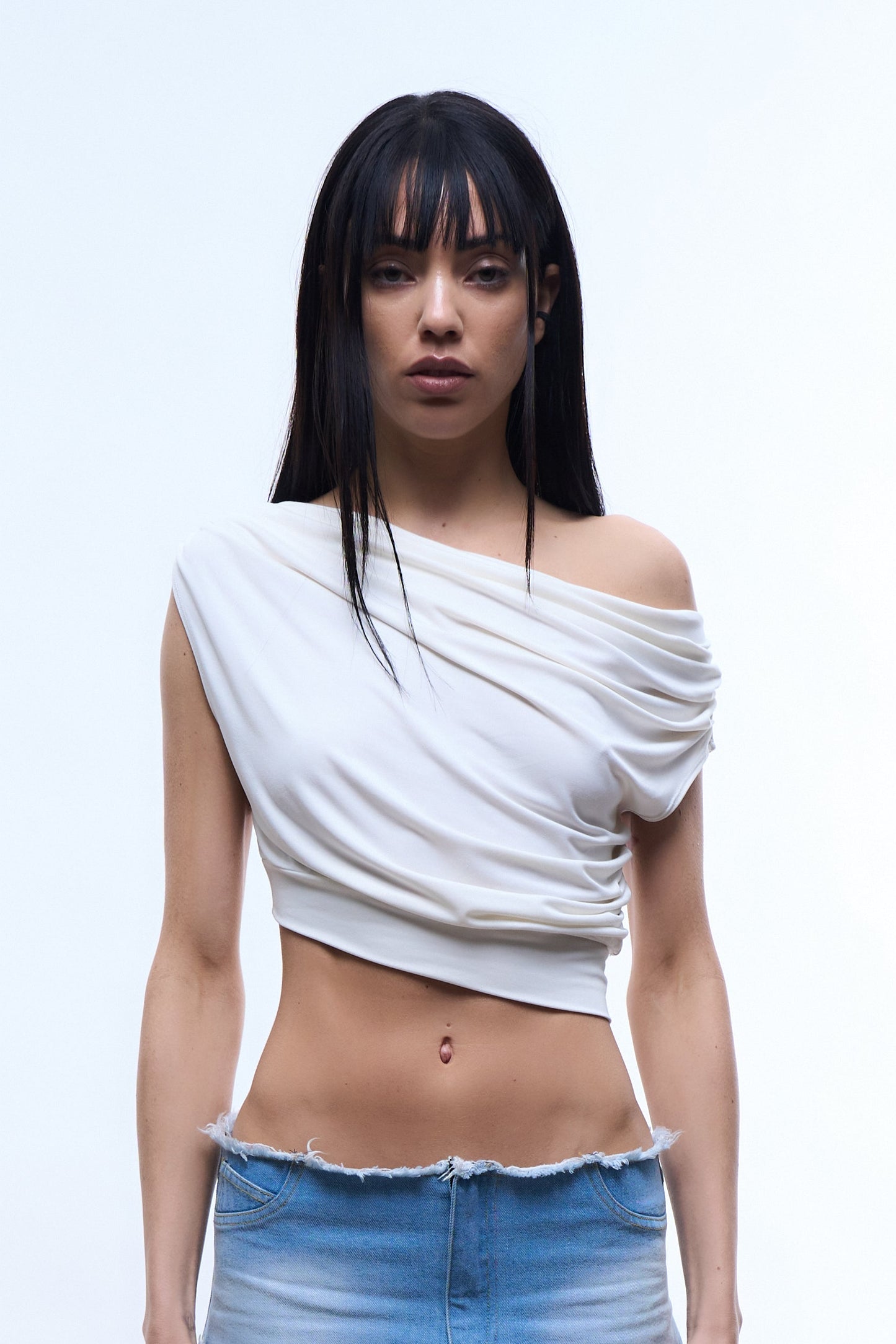 RIPPLE TOP IN WHITE