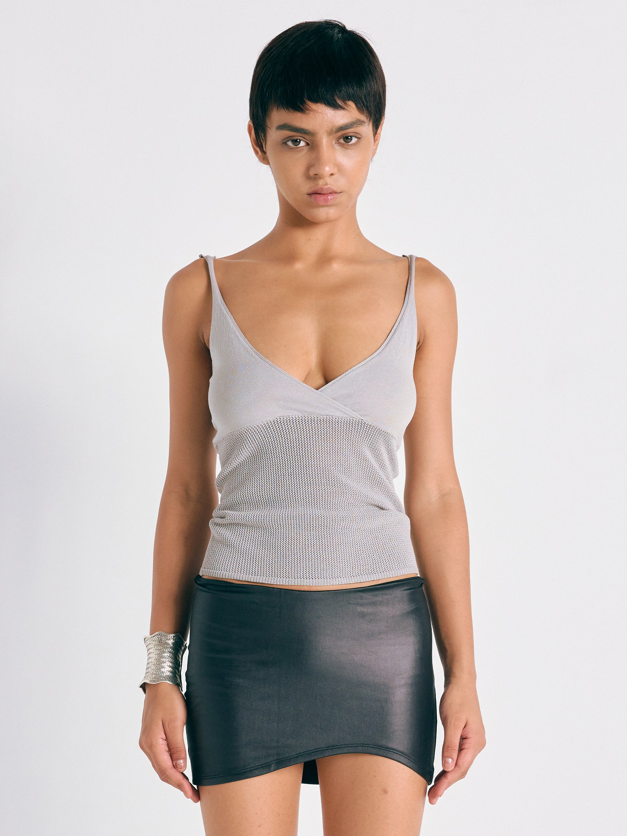 Whisper Knit Cami - Grey