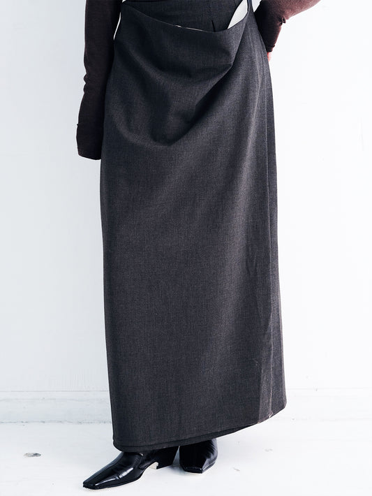 WOOL BLEND MAXI SKIRT