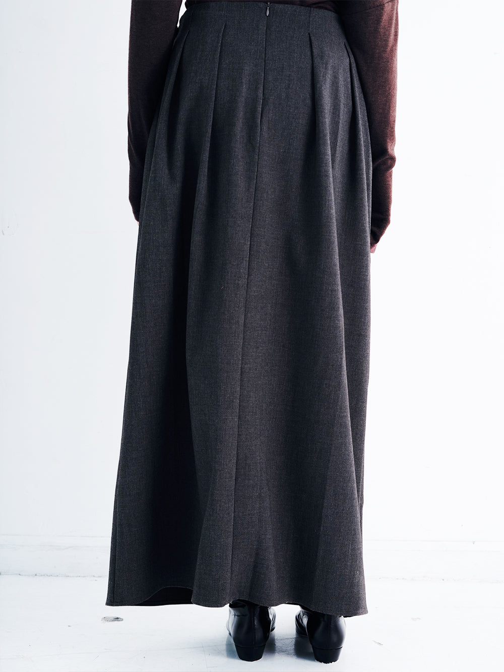 WOOL BLEND MAXI SKIRT