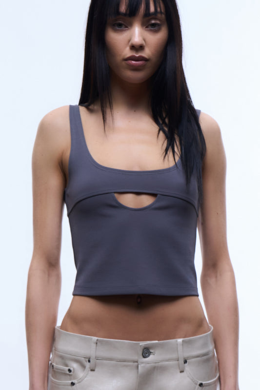 WINK TANK TOP SLATE GREY